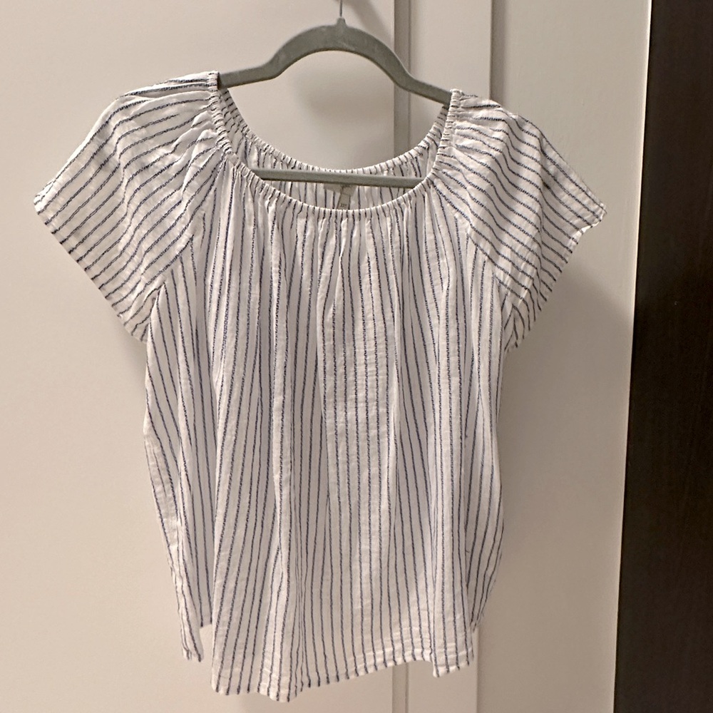 Joie Cotton Blouse - on/off Shoulder - XXS